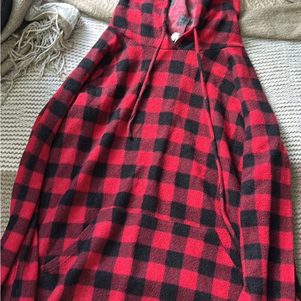 Plaid Red and Black Women's Sweater